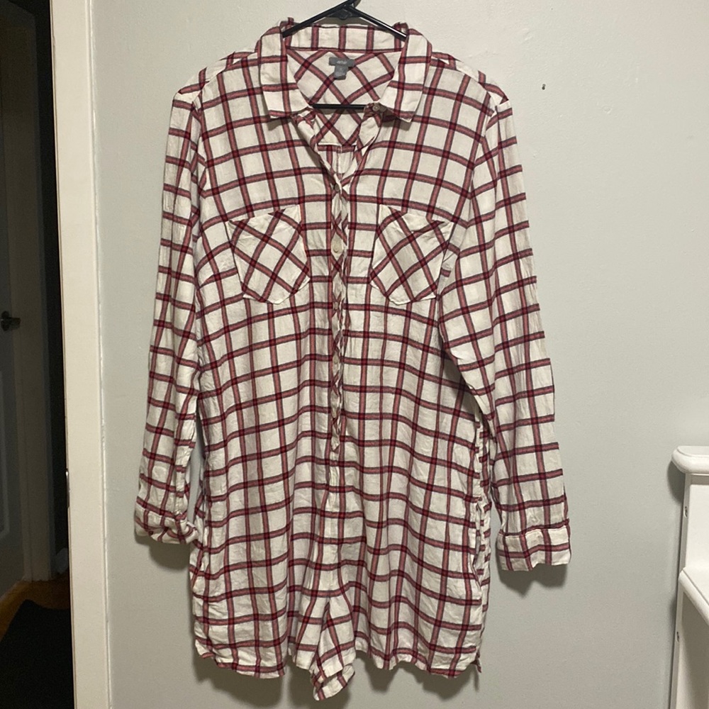 Aerie plaid pajama onesie size XL
